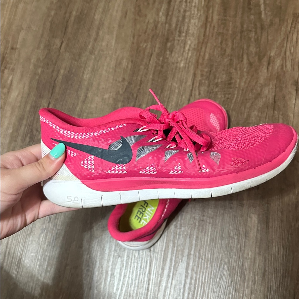 Nike pink running shoes